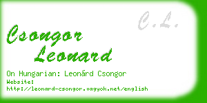 csongor leonard business card